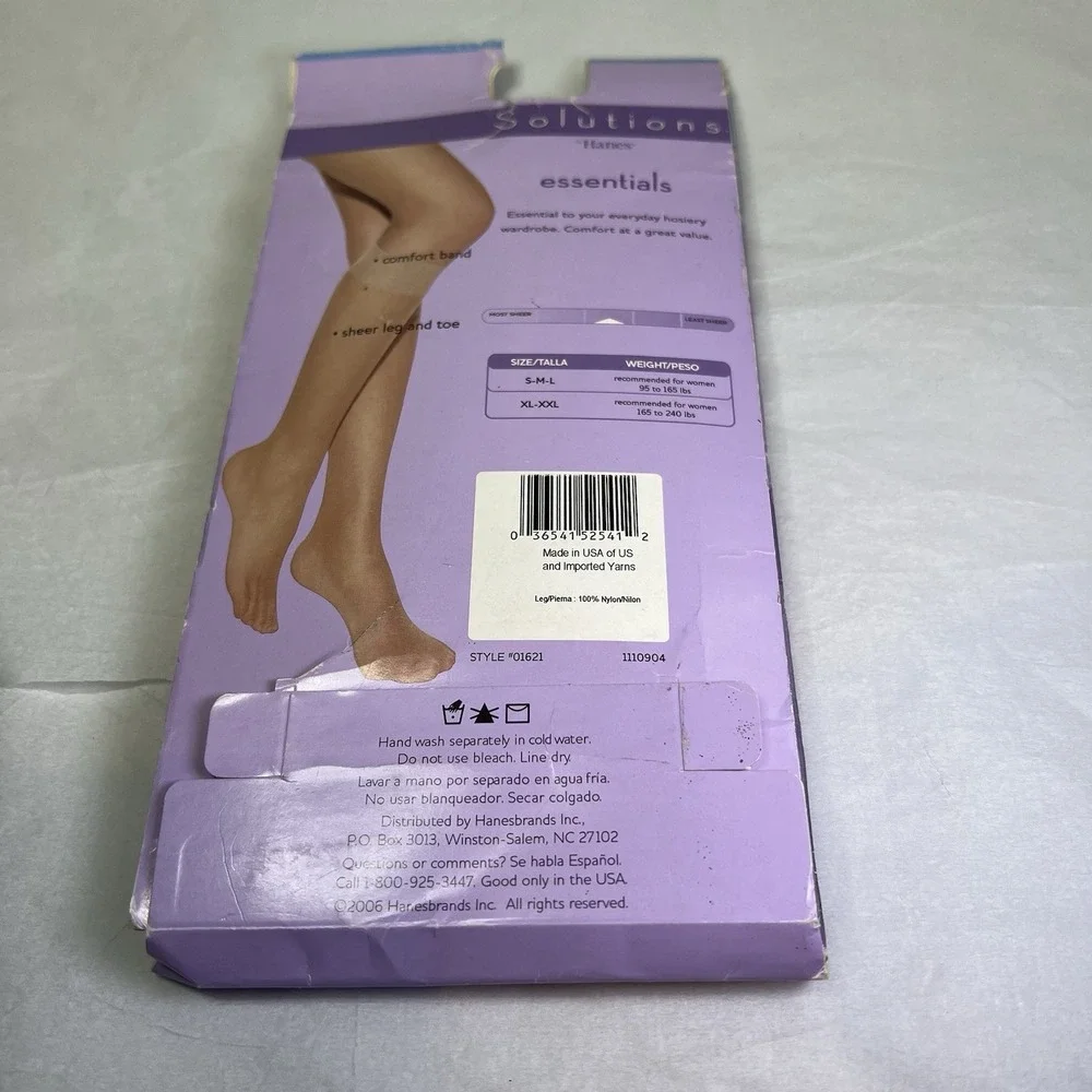 Hanes Solutions Comfort Knee High - 4 Pair - Size‎ XL-XXL - Black